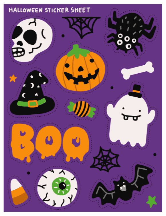 Halloween Sticker Sheet