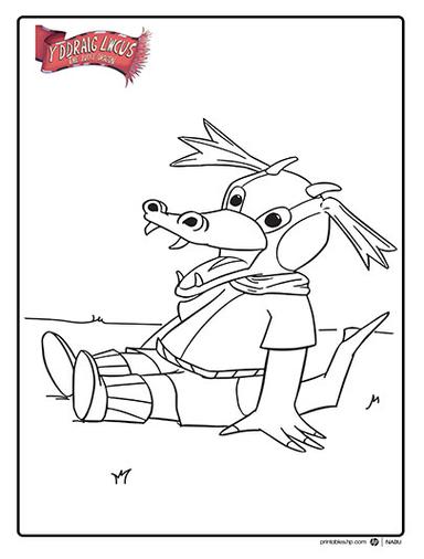 Wrexham Lucky Dragon Coloring Page 3