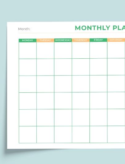 Planificateur mensuel HP 01