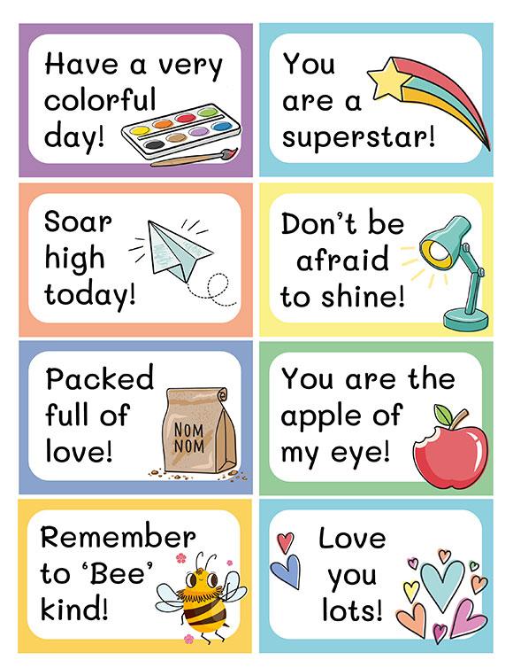 Notes of Encouragements - Back to School Lunchbox Notes 1c