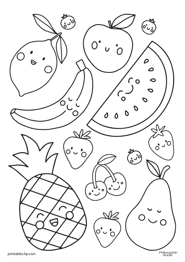 Printables - Happy fruits | HP® Official Site