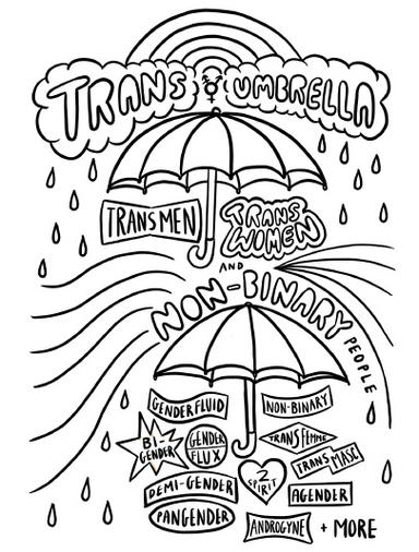 Trans Umbrella Colouring by Fox Fisher