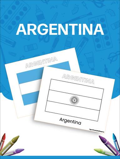 Flags of the World Argentina Coloring Page