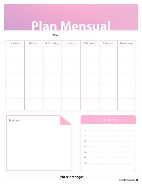 HP Monthly Planner 07