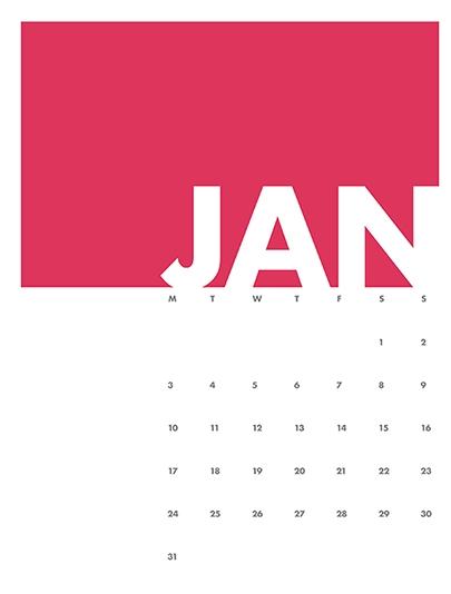 2022 Decorative Calendar - January