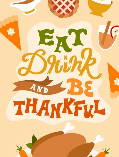 Thanksgiving, buvez et soyez reconnaissant