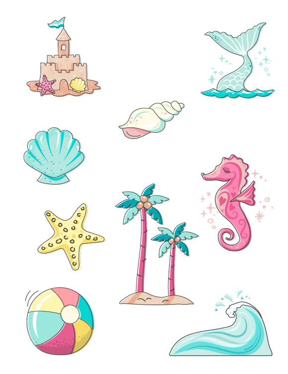 Summer Fun Sticker Sheet 2