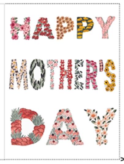 Carte de bonne fête des mères (fleurs)