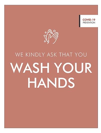 Tvätta händerna Tecken