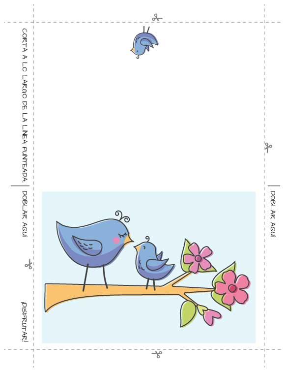 HP Greeting Card - Blue Birds