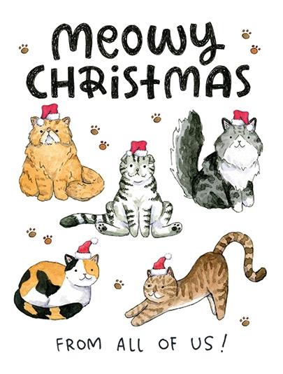 Meowy Christmas Card