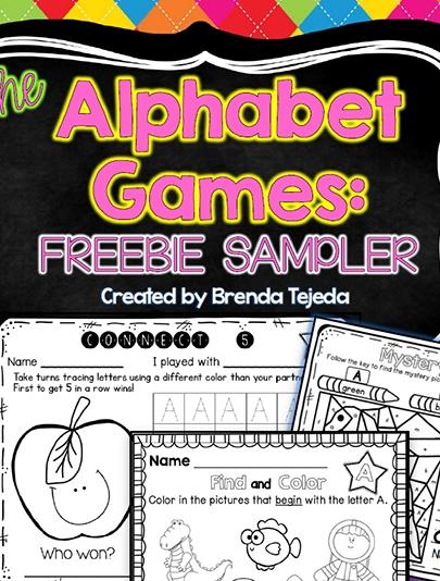 Alphabet Games Sampler: 4 Printables for the letter A