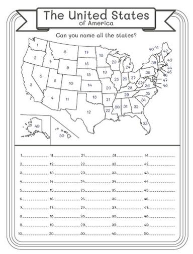 HP BTS Coloring page 6 -US Map