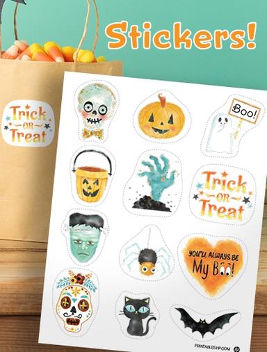 HP Halloween Sticker Sheet 1