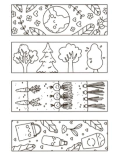 Color Your Earth Day Bookmarks