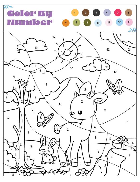 Coloring Page - Color by Number 01
