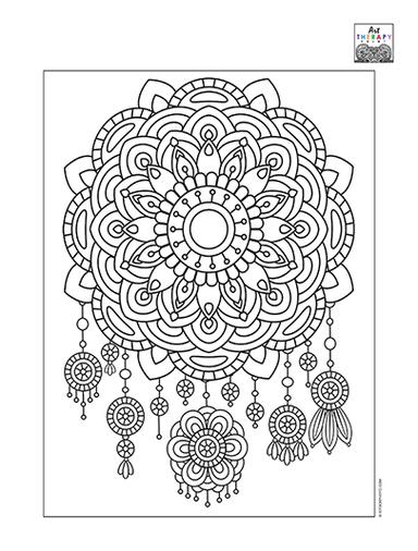 Mandala Pattern 18 Coloring Pages Art Therapy