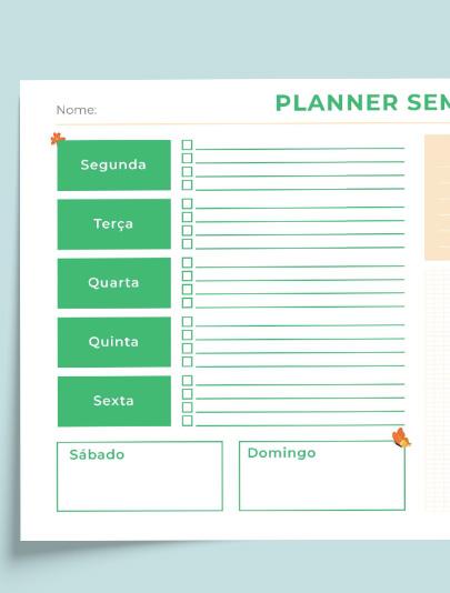 Planejador semanal HP 01