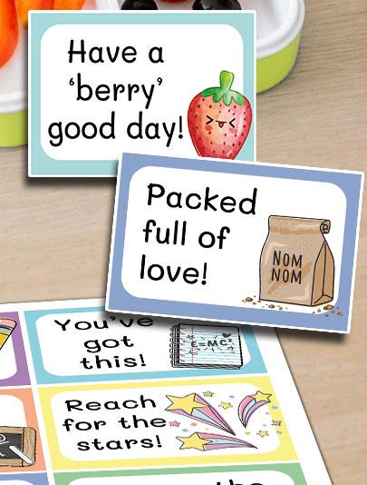Notes of Encouragements - Back to School Lunchbox Notes
