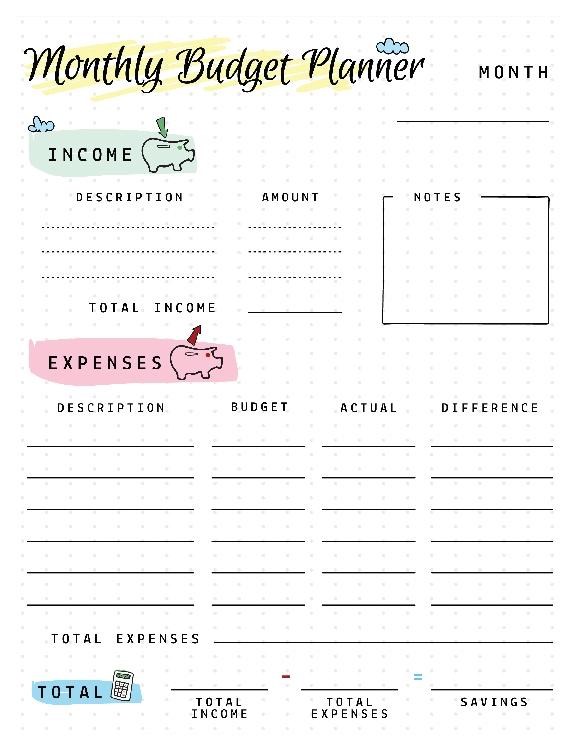 Monthly Budget Planner 2