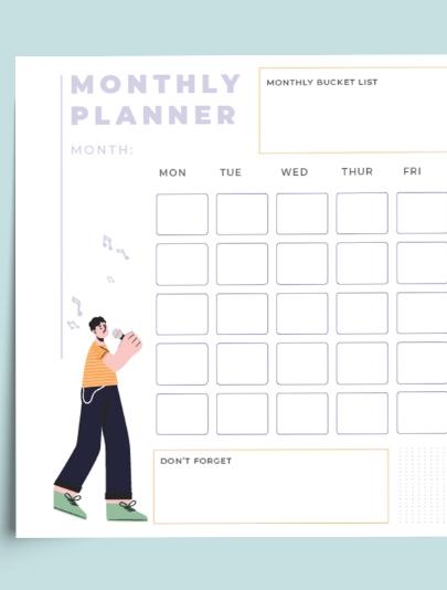 HP Monthly Planner 02
