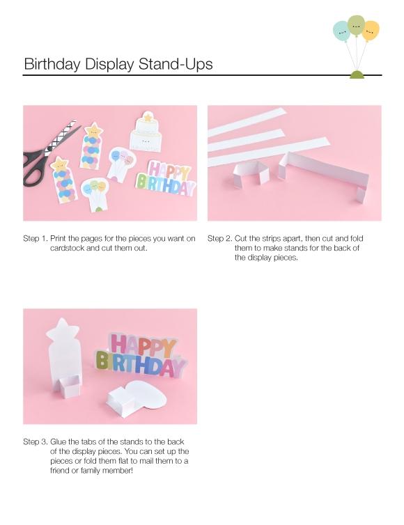 Birthday Display Stand-Ups