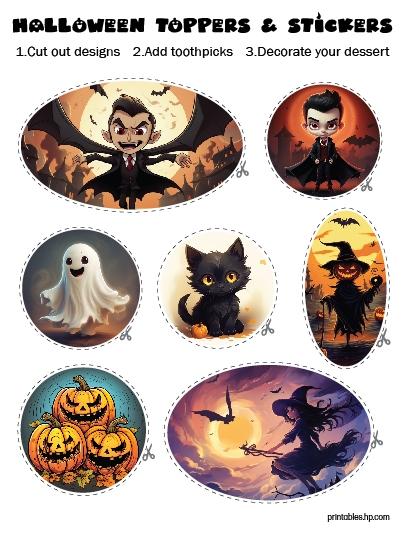 HP Halloween Craft Cake toppers