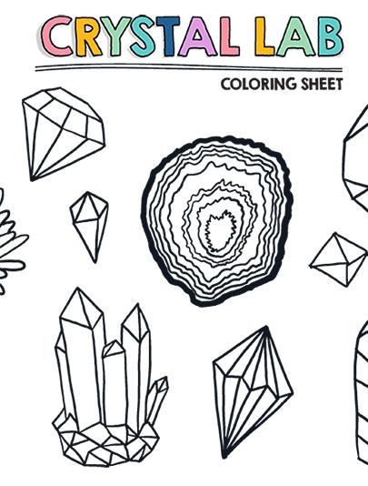 Crystal Lab Colouring Sheet