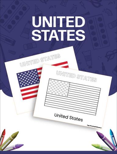 Flags of the World United States Coloring Page