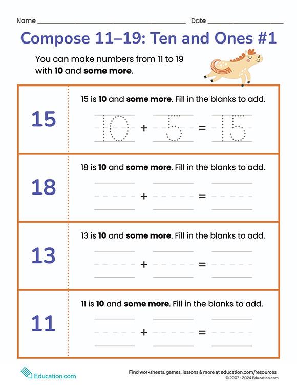 Compose 11-19: Tens and Ones #1