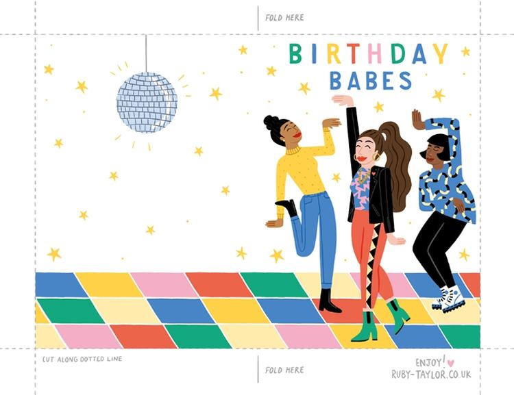 Birthday Babes Birthday Card