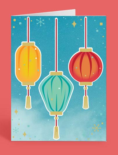 Chinese New Year Lantern Card