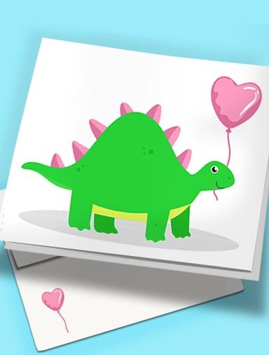 HP card with envelope Dino Love