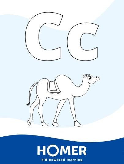 Color & Trace the Letter C