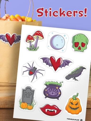 HP Halloween Sticker Sheet 2