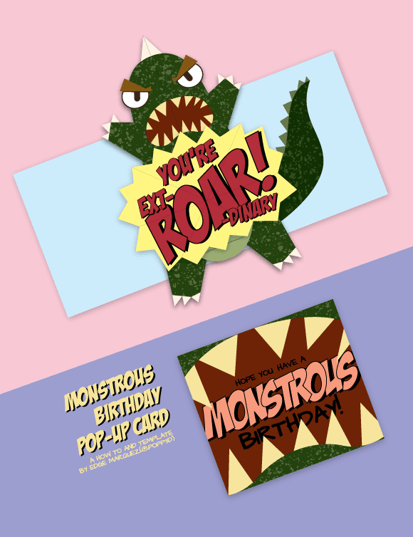 Monstrous Birthday Pop-up Card