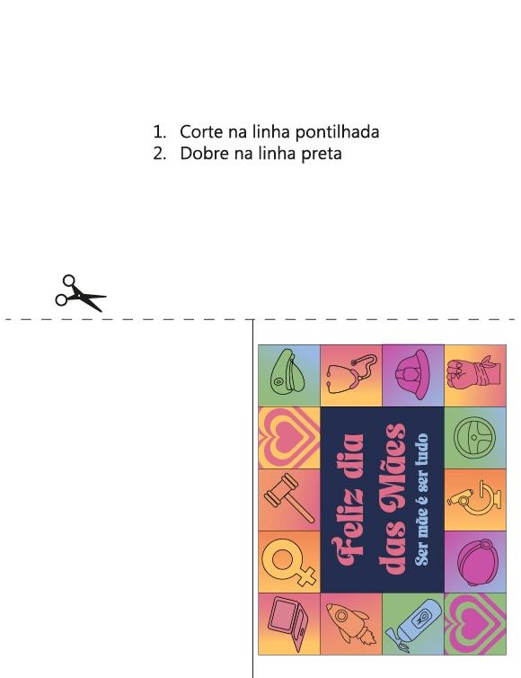 Cartão Mosaico Dia das Mães