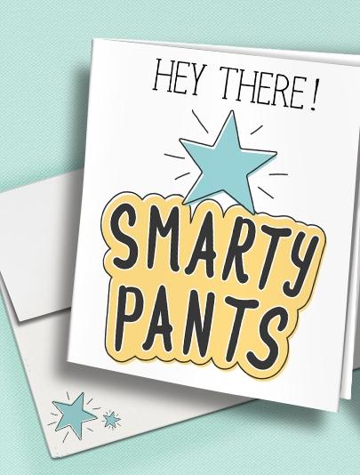 Carte de remise des diplômes HP avec enveloppe - Pantalon intelligent !