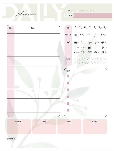 Daily Planner 4 Productivity Worksheets