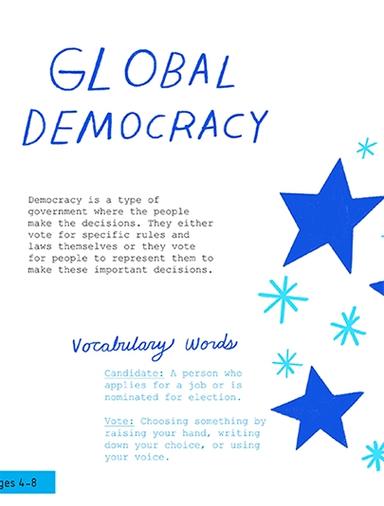 Democracy - Ages 4-8 Learning Worksheets School of Fun Series