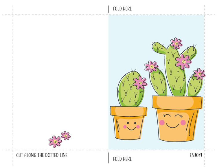 Carte HP pour la fête des mères - Cactus
