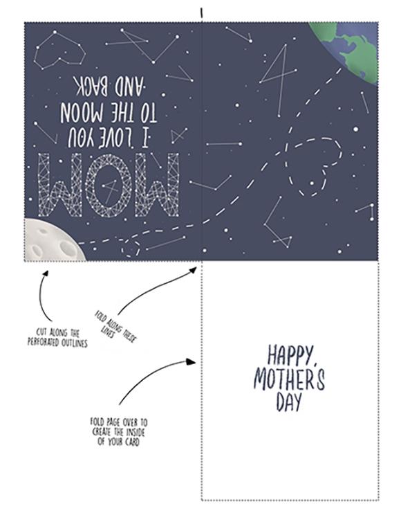 Mom I Love You To The Moon And Back Card