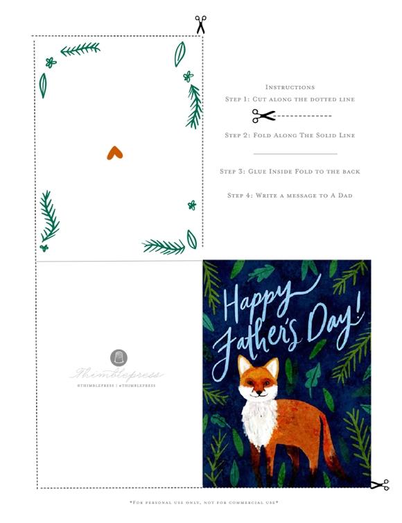 Father's Day Fox Card