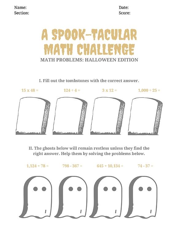 A Spook-Tacular Math Challenge