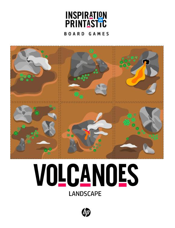 Board Games Volcano landscape board