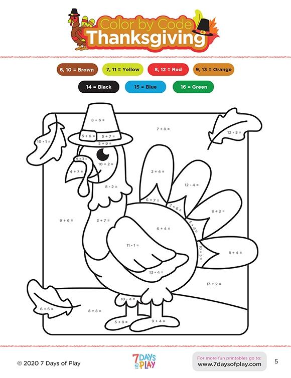 Turkey Math - Ages 4-8