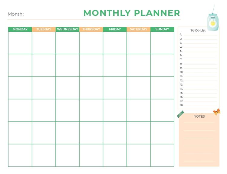 HP Monthly Planner 01