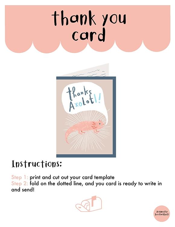 Animal Thank You Card