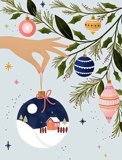 Holiday Bauble Card