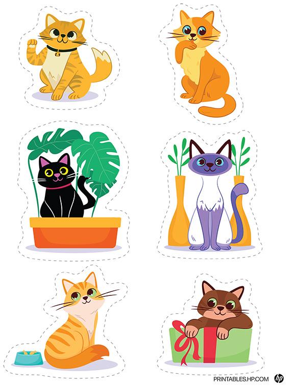 Adesivos Gatos fofinhos 2 